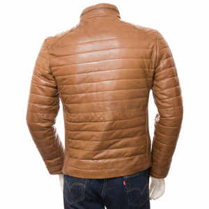 Top Quality Genuine <b>Leather</b> Sheep Skin High Street Fashion Puffer <b>Leather</b> <b>Jacket</b> for Winter Season <b>Long</b> Sleeve <b>Jacket</b> for Men - Product Image 2
