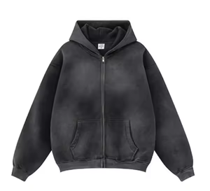 Custom Logo <b>Plain</b> <b>Hoodie</b> Men Light Grey Solid Oversized Drop Shoulder Heavyweight 320GSM Fleece Hooded Sweatshirt - Product Image 2