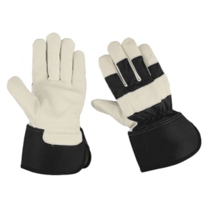 Gants de travail robustes pour hommes, gants de sécurité en cuir pour les travailleurs de la construction - Product Image 4