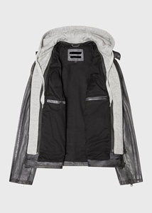 Chaqueta de Cuero para Mujer MOON WEARS, Diseño Vintage Personalizado Estilo 2026, Cuero Sintético con Aspecto de Piel, Chaqueta de Invierno con Logotipo Frontal, Estilo Urbano - Product Image 3