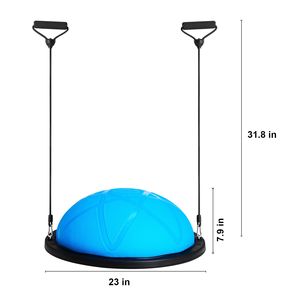 Palla da Yoga da 23 Pollici con Capacità di 660 Libbre, in ABS e PVC, per Allenamento e Stabilità, con Bande di Resistenza - Product Image 4