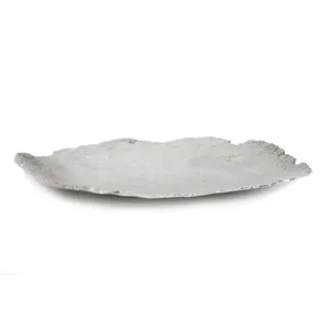 Modern Handmade Centrepiece Tray for Elegant Dining Room Table DecorationTrending Handmade Aluminium Round Tray Tea Coffee Juice - Product Image 1