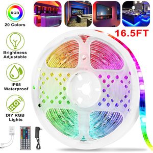 Tira de Luces LED de 5M/16.5 pies, 300 LED, 20 Colores RGB, Inteligente, Impermeable IP65, con Control Remoto - Product Image 2