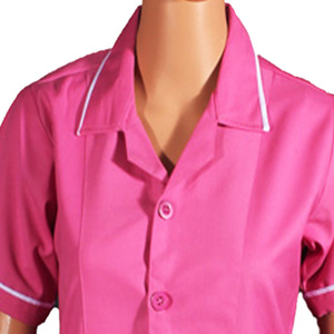 Vente en gros directe usine de tenues d'hôpital pour femmes en tissu tissé personnalisé de haute qualité, à manches courtes, avec détection d'aiguilles - Product Image 4