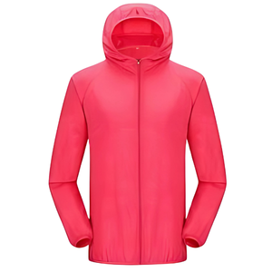 Ultra-Lightweight Eco-Friendly <b>Winter</b> Windproof Breathable Waterproof Zipper Stand Solid Color Rain <b>Jacket</b> Anti-UV <b>Running</b> Skin - Product Image 3