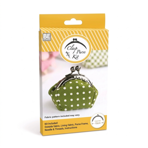 Kit de couture pour débutants, kit compact pour porte-monnaie avec cadre métallique durable et tissu doux - Product Image 4