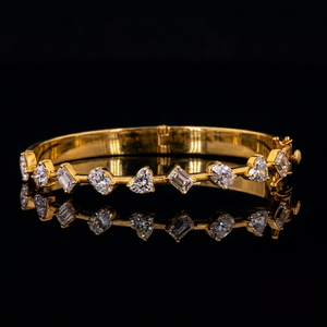 กำไลข้อมือเพชรเทียมทรงเทนนิส 9.00 มม. รับรองโดย IGI ทองคำขาว 14K สไตล์คลาสสิกสำหรับผู้หญิง สวมใส่ได้ทุกวัน น้ำหนัก 11 กรัม - Product Image 3