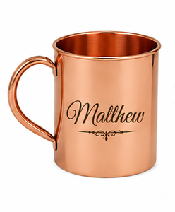 Taza de Cobre Puro Personalizada con el Nombre de John y Grabado Personalizado |   Taza para Beber Hecha a Mano de Cobre |   Taza de Regalo Premium - Product Image 6