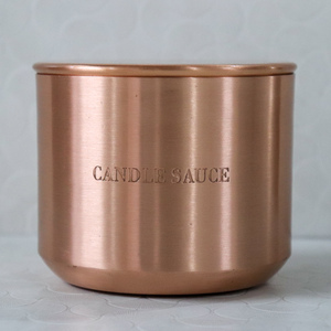 Premium Quality <b>Copper</b> Candle Jar with lid Natural Finish 4oz 8oz 10oz Luxury <b>Copper</b> Jar for Candles luxury candle jar with logo - Product Image 3