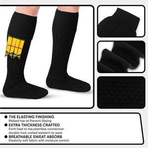 Scottish Kilt Hose <b>Socks</b> <b>Wool</b> Blend Long Ribbed <b>Socks</b> Comfortable Bubbled Design Accessory for Suits - Product Image 4