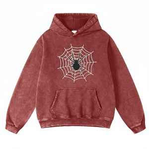 Sudaderas con Capucha para Hombre, Diseño Personalizado con Logotipo, Estilo Vintage, Lavado Ácido, Otoño, 100% Algodón, Felpa, Tallas Grandes - Product Image 5