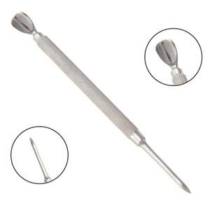 Pousse-cuticules conique en acier inoxydable à bord creux pour manucure et pédicure, outils d'art des ongles - Product Image 5