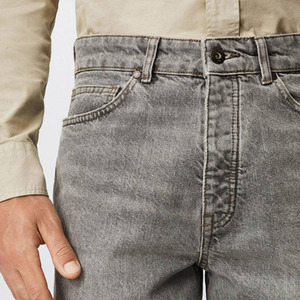 Men's Grey Washed Denim Regular Fit <b>Jeans</b> Comfort Casual Mid-Rise Straight Leg Premium High Quality Made Men Denim <b>Jeans</b> - Product Image 6