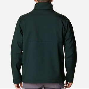 Chaqueta de Forro Polar Verde Oscuro para Hombre, Cuello Alto, Cierre de Cremallera, Resistente al Viento, Informal, para Otoño, Corte Regular, Material de Poliéster - Product Image 2