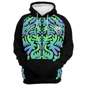 Sudadera con capucha a rayas frescas para hombre, con cremallera, de punto, informal de primavera, con logo frontal estampado por sublimación - Product Image 5