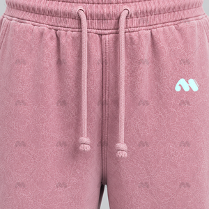 Unisex <b>Pink</b> Hooded <b>Tracksuit</b> <b>Set</b> Cotton Washed Casual Loose Fit Lightweight Drawstring Closure Autumn Full Length Pockets Front - Product Image 4