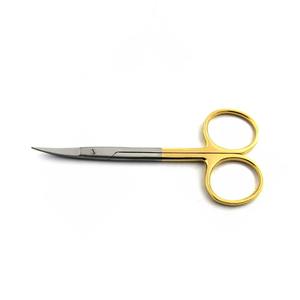 Tijeras Curvas Iris de Acero Inoxidable T.C. Gold 115 mm 04-521-115 Instrumento Quirúrgico Manual Reutilizable Corte de Precisión Alta - Product Image 4