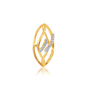Pendentif en or jaune avec diamants ronds brillants cultivés en laboratoire, design minimaliste, bijoux pour femmes à porter au quotidien - Product Image 2