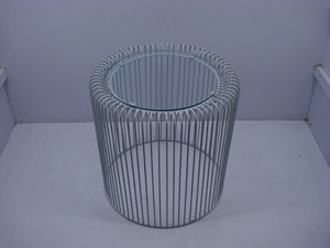 <b>Iron</b> Powder Coated Luxury Antique Coffee <b>Table</b> with Glass Top - Product Image 1