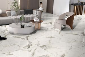 Carreaux de sol en porcelaine vitrifiée brillante grand format Lapiz Black Design, 600x1200mm, noir profond, pour décoration moderne - Product Image 2