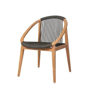 Silla de Comedor de Madera de Teca Sólida de Primera Calidad con Asiento de Ratán Tejido a Mano – Sillón de Estilo Escandinavo para Restaurante, Cafetería, Hotel - Product Image 5