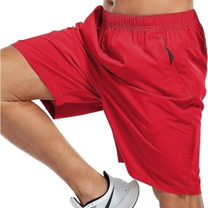 <b>Men</b> Red Solid Color Quick Dry Polyester Board <b>Shorts</b> Elastic Waist Casual <b>Bermuda</b> <b>Shorts</b> with Pockets - Product Image 5