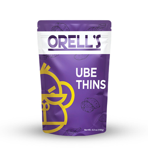 Orell’s Glazed Ube Thins 150g – Chips de patate douce violette croustillantes de qualité supérieure - Product Image 1