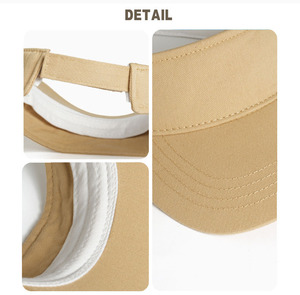 Wholesale Embroidery Printing Customized Logo <b>Red</b> Cotton Sun Visor Adjustable Outdoor Hat Women Men Sports Caps - Product Image 4