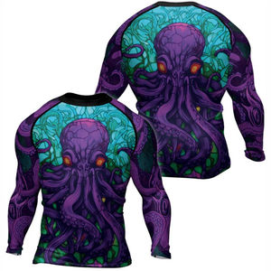 Rashguard MMA BJJ conçu pour l'entraînement performant avec des designs sublimés à manches longues et courtes, kimono de jiu-jitsu, service OEM - Product Image 3