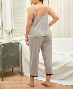Camisón para Mujer, Ropa de Dormir para Mujer, Talla Grande, Camisón de Dos Piezas para Mujer, Precio Económico, OEM - Product Image 3