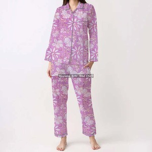 Conjuntos de ropa para mujer, ropa de dormir para mujer, Primavera/Verano, Floral/personaje/letra/patrón/vacaciones/patrón de árbol de coco - Product Image 3