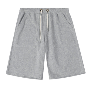 Shorts de sport personnalisés pour hommes, unis, avec cordon de serrage, en coton noir et bleu marine, avec poches, pour la gym, le fitness, la musculation et l'entraînement, vente en gros de vêtements - Product Image 6