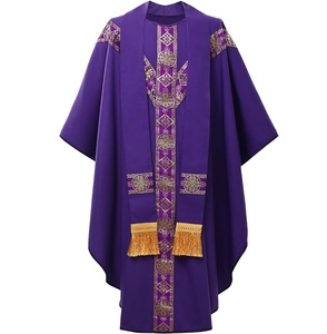 Casulla Sacerdotal Personalizada 2026, Impresión en Poliéster y Bordado en Oro, Casulla Bordada de Alta Calidad, Transpirable - Product Image 1