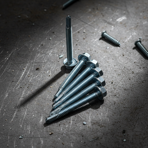 สกรูเจาะยึดหัวหกเหลี่ยมแบบพรีเมียม (เมตริก/นิ้ว) ชุบสังกะสี เกรด 8 สำหรับงานหนัก ทนทานต่อการกัดกร่อน เกลียวหยาบลึก - Product Image 1