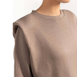 เสื้อกันหนาวสวมหัวโอเวอร์ไซส์สำหรับผู้หญิง, ผ้าฝ้าย100% มีฮู้ดปักลายน้ำหนักเบาสำหรับฤดูหนาว - Product Image 1