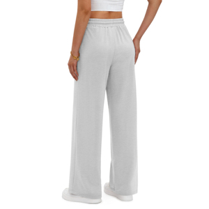 Pantalones Deportivos para Mujer con Logotipo Personalizado OEM, Pantalones Rectos de Color Sólido, Talla Grande, Pierna Ancha, Corte Holgado - Product Image 4