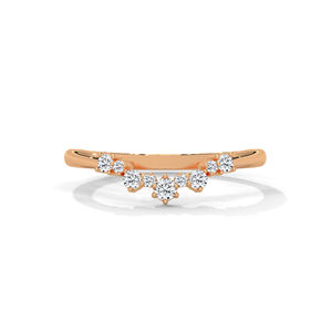 Anillo de Diamantes de Oro Rosa Premium con Piedras Cultivadas en Laboratorio, Anillo de Boda Minimalista, Joyería Fina para Aniversario y Elegancia Diaria - Product Image 1