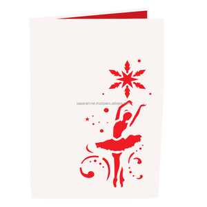 Carte de vœux 3D pop-up de Noël, style flocons de neige, faite à la main, avec enveloppe, cartes de vœux 3D pour occasions spéciales - Product Image 2