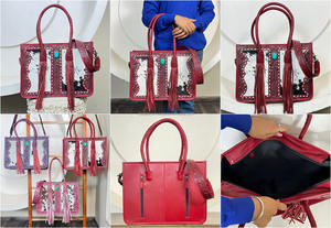 Sac fourre-tout de luxe en cuir véritable fait main de haute qualité pour femme, grande capacité, sacs de marque en cuir de vachette, sac à bandoulière avec franges - Product Image 3