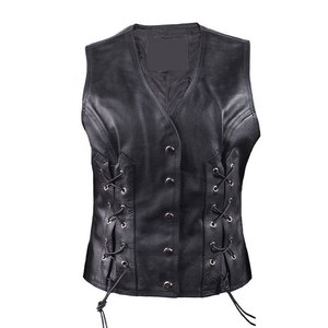 เสื้อกั๊กหนังสำหรับผู้ชายเสื้อกั๊กหนังระบายอากาศได้สำหรับกลางแจ้งขนาดออกแบบได้ตามต้องการ - Product Image 1