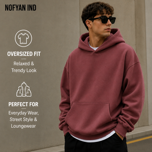 Custom OEM Mens <b>Hoodie</b> <b>Oversized</b> Relaxed Pullover Hood <b>Long</b> Sleeve 100% Cotton Quick Dry Breathable Fashion Winter Warm Outdoor - Product Image 1