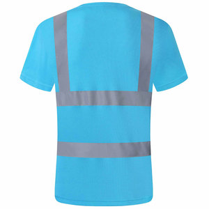 Polo de travail haute visibilité personnalisé à manches courtes en polyester respirant certifié CE anti-plis pour la construction – Vente en gros - Product Image 1