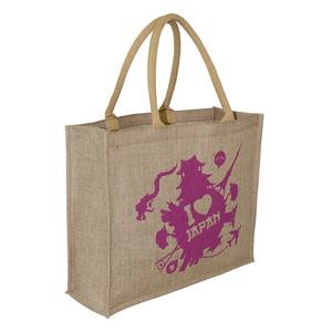 Sac fourre-tout en toile de jute réutilisable et écologique en gros, sac en toile de jute personnalisé avec logo imprimé, sac à main pour les courses d'épicerie - Product Image 2
