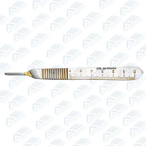 Manche de scalpel avec lame chirurgicale en acier inoxydable et règle en pouces pour la chirurgie, l'artisanat, la modélisation, la biologie et les laboratoires - Product Image 4