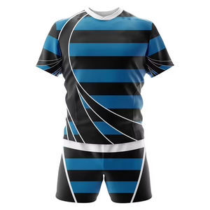 Ensemble de maillots de rugby pour hommes au design professionnel, style personnalisé, nouvelle collection, sublimation intégrale, polyester, court, séchage rapide, respirant - Product Image 2