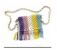 Sac bandoulière bohème en macramé fait main de luxe, en coton, pour femme, disponible à la vente – Exportateur indien
