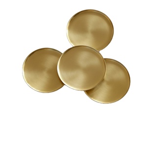 Juego de posavasos elegantes y modernos de acero inoxidable dorado, cuatro elegantes soportes modernos para bebidas, protección de mesa, barra de cocina para el hogar - Product Image 1