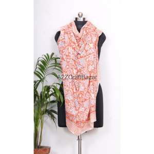 Cotton Hand Block Printed Floral Sarong Pareo Bikini Cover Up Beach <b>Wrap</b> Scarf Lightweight Soft Women Wholesale Fashion - Product Image 5