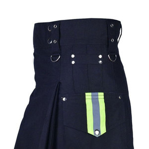 Kilts de travail pour hommes en coton faits à la main pour pompiers écossais, avec deux poches cargo - Product Image 5