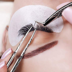 Pinzas de Extensión de Pestañas Antiestáticas de Grado Profesional, Punta de Fibra, Agarre Antideslizante, Acero Inoxidable, Volumen Personalizable - Product Image 3